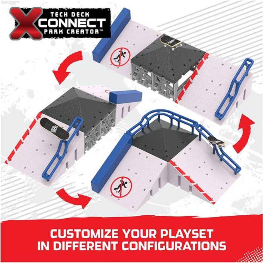 TECH DECK, Pyramid Point, X-Connect Park, Customizable and Buildable Ramp Set - Picture 3 of 6
